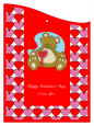 Hearts Galore Valentine Curved Wine Favor Tag 2.75x3.75